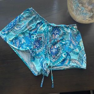 In Bloom by Jonquil blue paisley pajama shorts size small